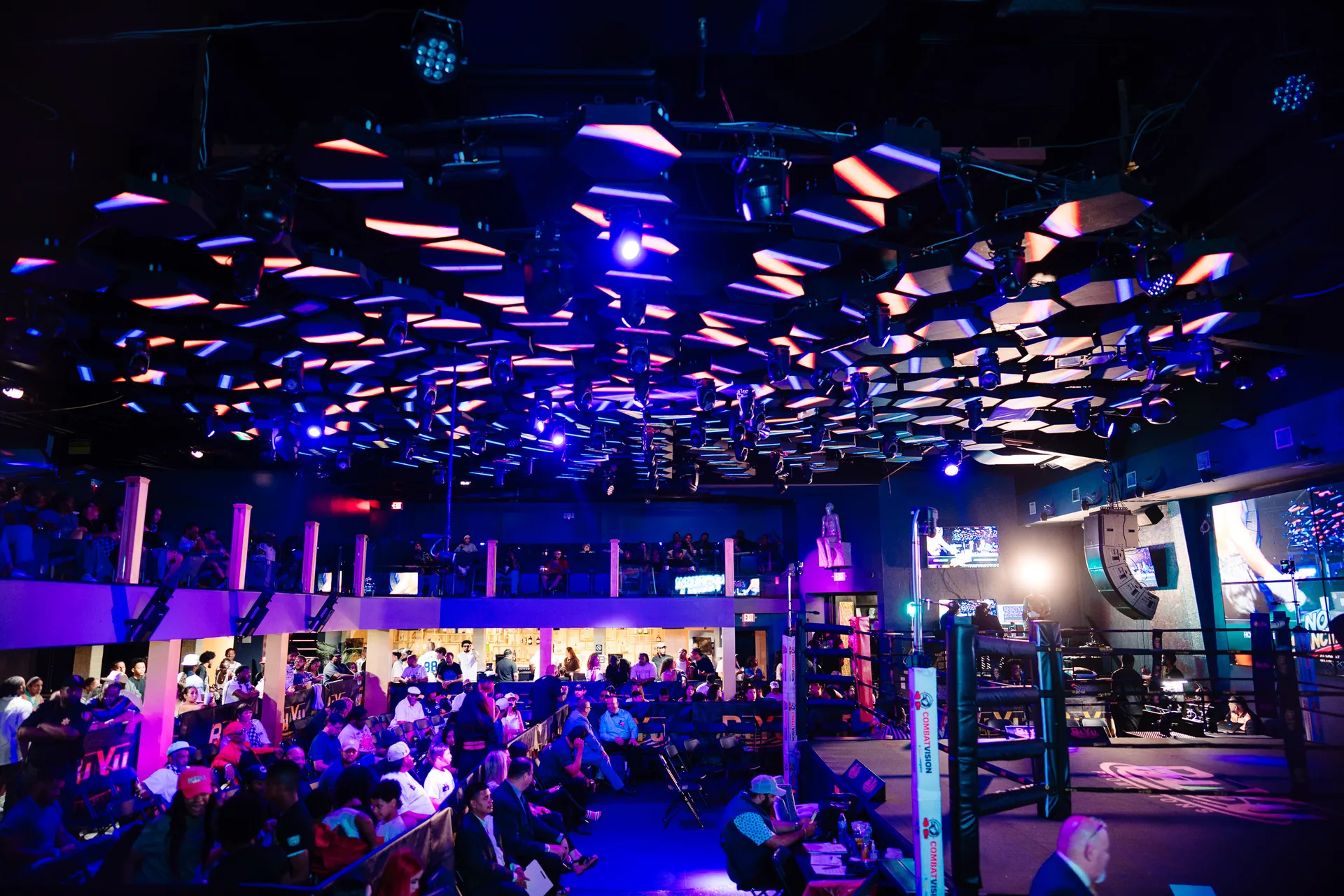 BIYU Arena event crowd under ceiling lights
