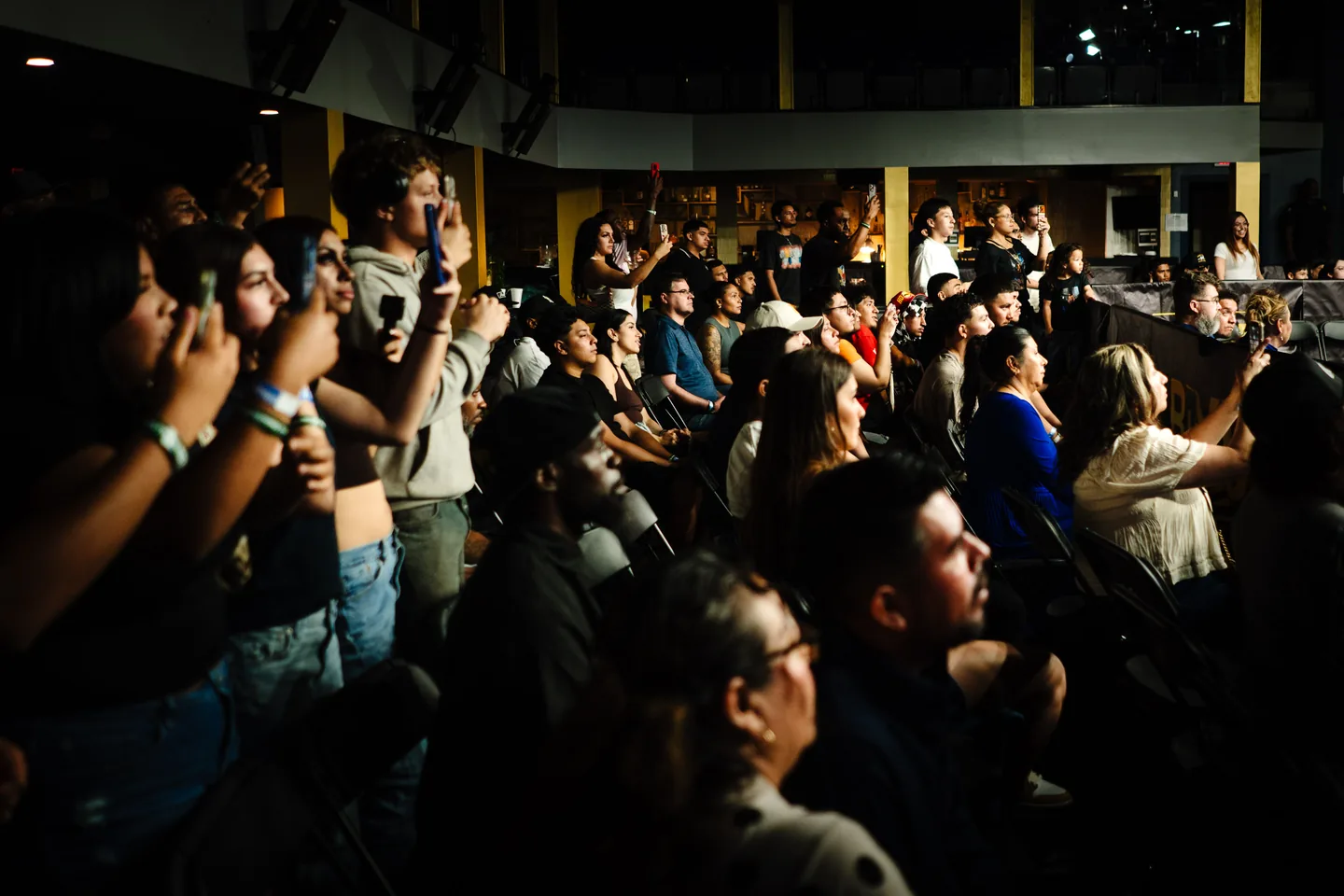 Packed mezzanine at BIYU Arena